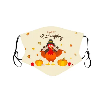 

Thanksgiving Theme Adult Mask Washable Reusable Masks Cotton Washable Facemasks Adjustable Ear Hook mascarillas