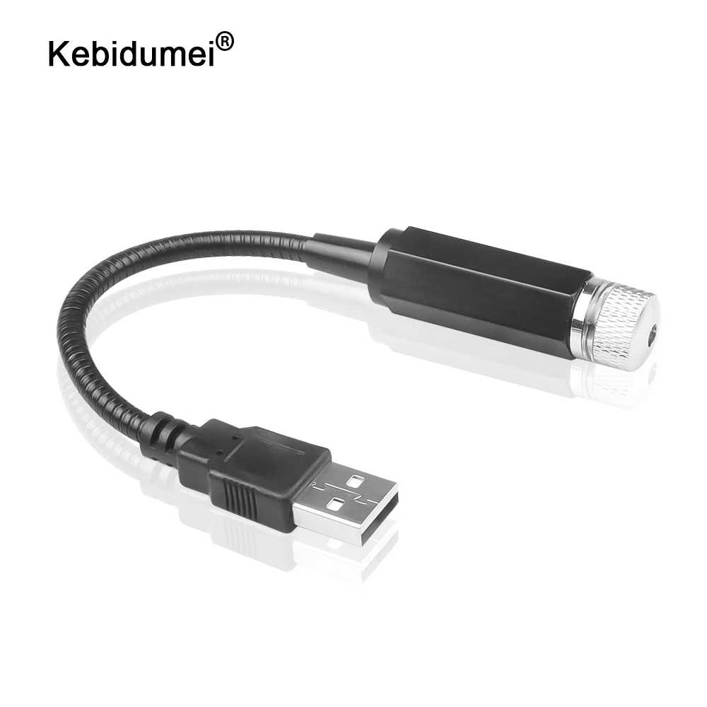 5 в USB светодиодный Ночной светильник на крышу автомобиля Звезда лазерный