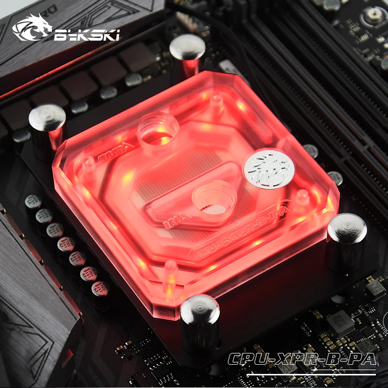 Bykski cpu-XPR-B-PA-V2-AM Матовый акриловый блок водяного охлаждения процессора для AM3/AM4 Ryzen3/5/7/ThreadRipper RGB(12v 4pin) RBW(5v 3pin