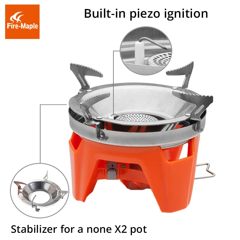  Fire Maple X2 Outdoor Gas Stove Burner Tourist Portable Cooking System With Heat Exchanger Pot FMS-