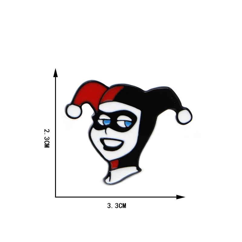 20 шт./лот Harley Quinn Эмаль Булавка креативные Броши Булавки на лацкан джинсовая