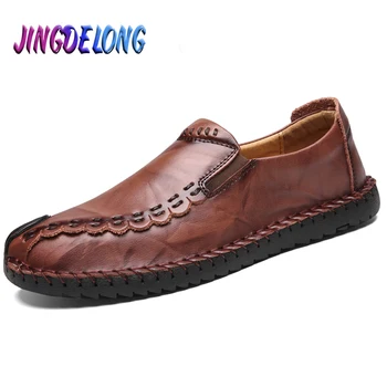 

Classic Leather Men Casual Shoes Italian Handmade Man Loafers Moccasins Comfortable Breathable Man Driving Shoes Male Footwear