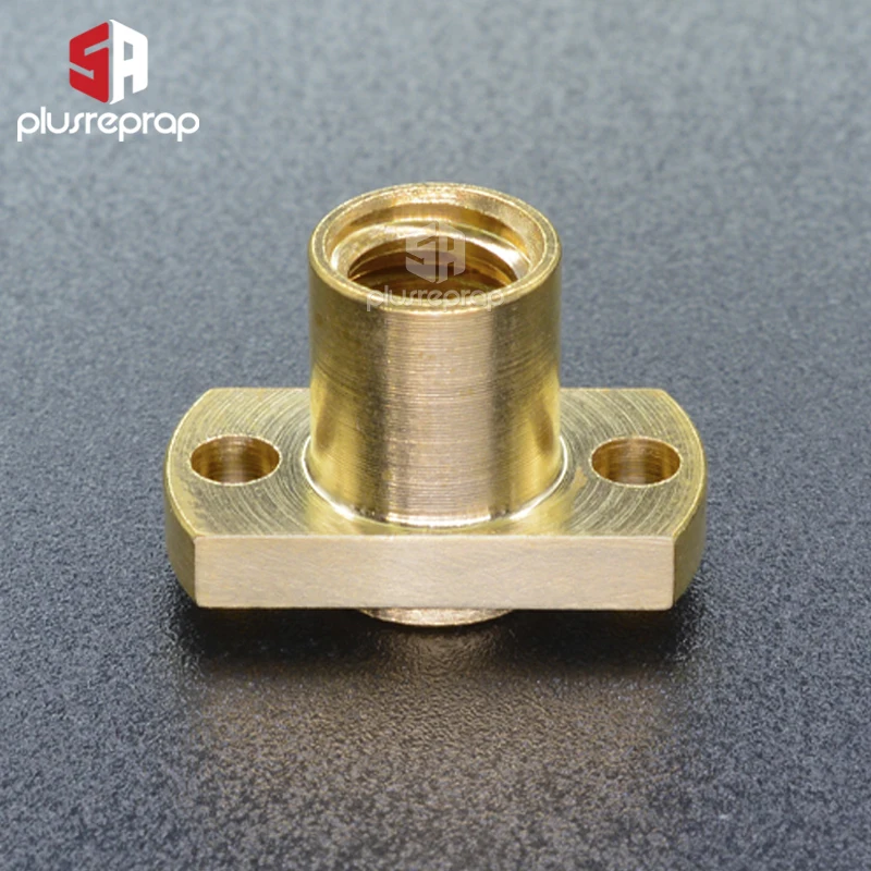 2 PCS Brass ∅22mm Flange Nut for CNC 3D Printer Rod ∅8mm 2-Start Lead Screw 
