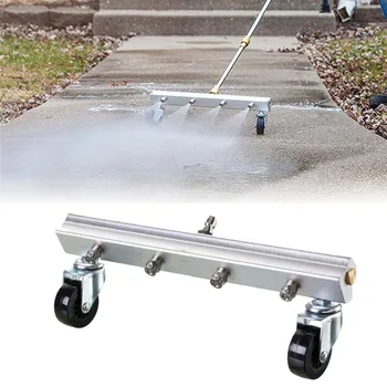 

High Pressure Washer Chassis Cleaning Floor Scrubbing Brush 1/4 In 4 Nozzle New
