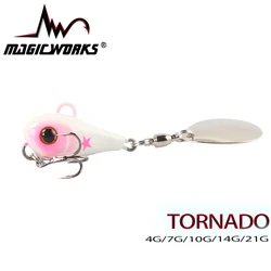 MAGIC WORKS Tail Spinner Metal Jig Blade Spoon Fishing Lure Bait Casting Shore Jigging Bass Pike Artificial Bait Fishing Tackle