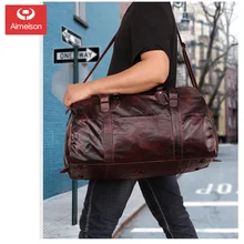 Ретро кожаная мужская сумка большая вместительность Многофункциональная портативная сумка для багажа Дорожная Спортивная модная Новая мужская сумка