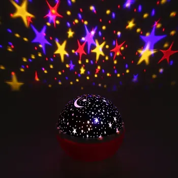 

Fantasy Romantic Star Light Projection Lamp Night Lights 360 Degrees Rotating Moon Star Projector Home Bedroom Decor Clearance
