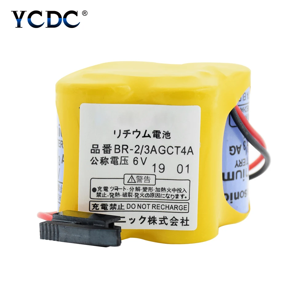 YCDC 6V 4400 мА/ч, BR-2/3AGCT4A Батарея PLC резервный литий Батарея литий-полимерные Батарея пакет BR2/3AGCT4A для FANUC