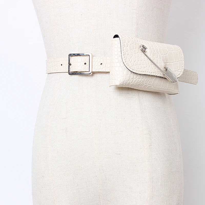 CHICEVER PU Leather Patchwork Metal Women's Belts Tunic With Bag Adornment Adjustable Korean Belt Female Autumn Fashion New