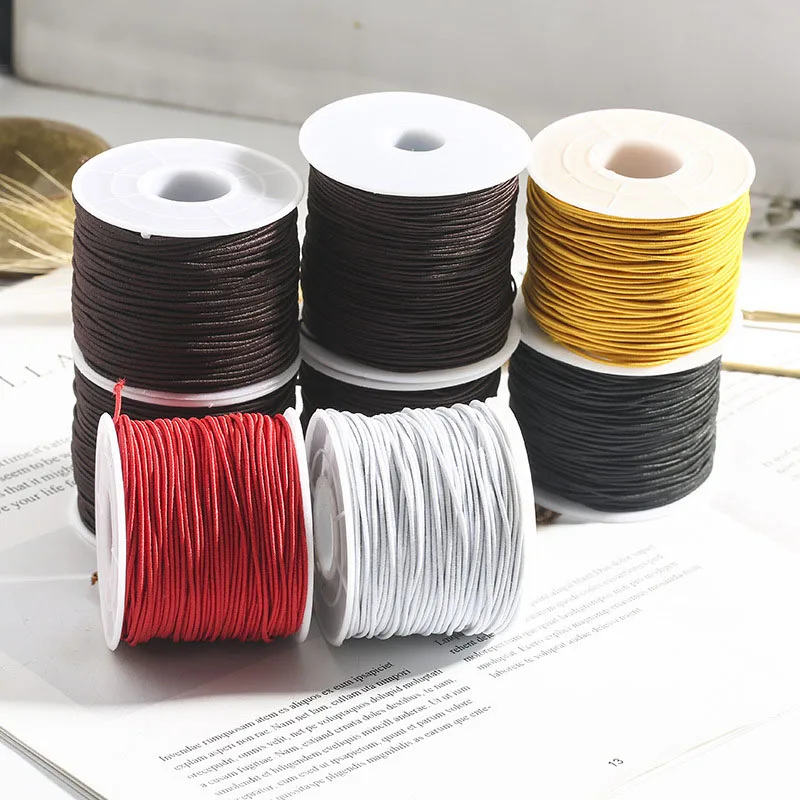 50M/Roll 1mm/1.2mm/1.5mm Core-Covered Elastic Wire DIY Beading Braided Bracelet Jewelry Making Handmade Accessories | Дом и сад