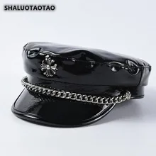 SHALUOTAOTAO новые высококачественные армейские Кепки из искусственной кожи для женщин тренд Snapback плоская кепка модные женские бренды шляпы для отдыха осень