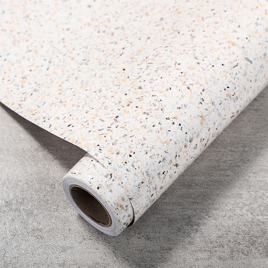 PVC Bathroom Tile Wall Stickers Waterproof Self-Adhesive Terrazzo Wallpaper Desktop Sink Counter Bar Stove Kitchen Oilproof Film