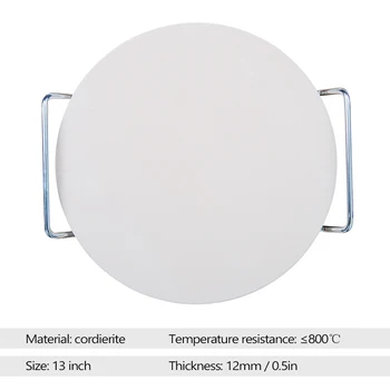 

13 Inch Bread Cake Baking Stone High Temperature Resistance Cordierite Pizza Plate Oven Pizza Stone Frying Pan