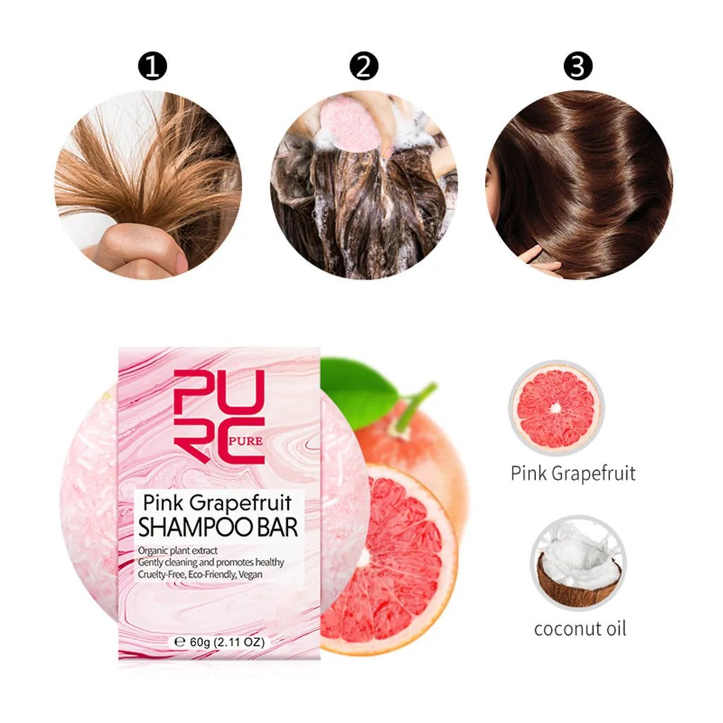 Hair Shampoo Soap Hand-picked Silicone-free Shampoo Shampoo Bap Multiple fruit Types Soaps Hair Care#3