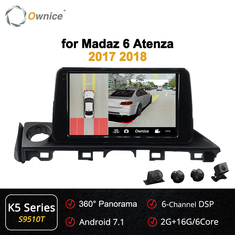 Ownice, Восьмиядерный, Android 9,0, K3, K5, K6, автомобильный аудио плеер для Mazda CX-5, Mazda 6, Atenza,, 360, панорама, оптическая, 4G, LTE, DSP - Цвет: S9510 K5 Series