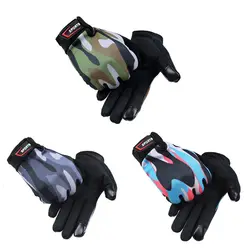 Дышащие перчатки для езды на велосипеде на полный палец, Перчатки для фитнеса с сенсорным экраном, мужские и женские противоскользящие