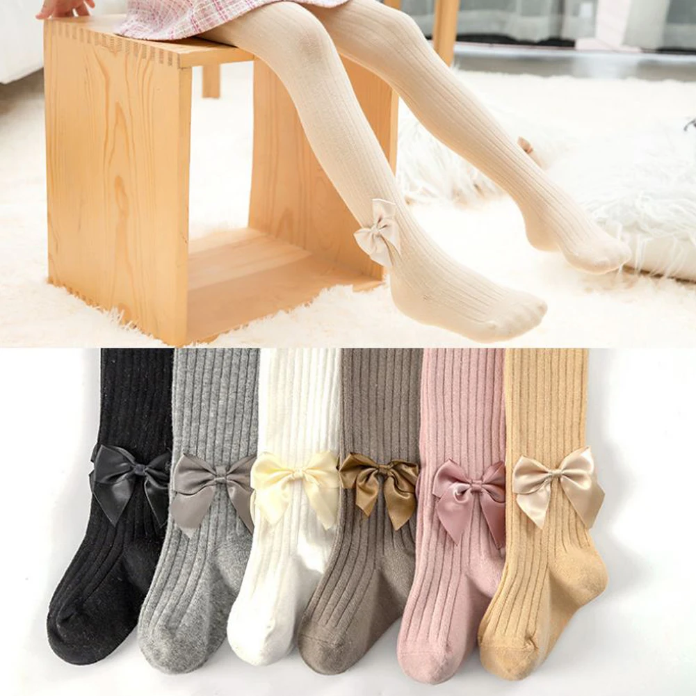 New 0-8Y Autumn Winter Warm Knit Leggings Toddler Kids Baby Girl Boy Cotton Warm Stockings Pantyhose Pants Trousers