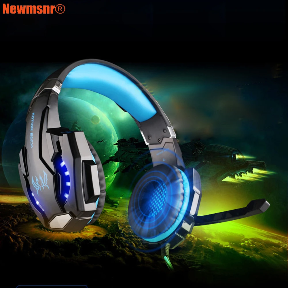 

Newmsnr G9000 USB 7.1/3.5mm plug Surround Sound Version Game Gaming Headphone Computer Headset Earphone Headband with Microphone