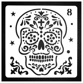 

8PCS Halloween Decor Stencils Template for Face Painting DIY Drawing Painting T M17F