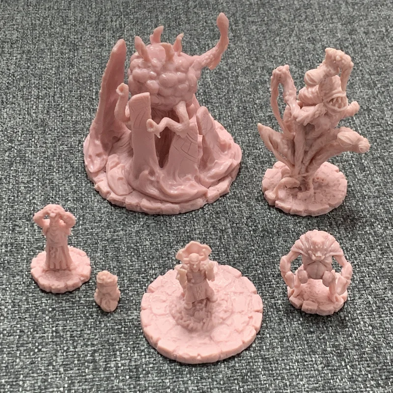 Подземелья и Драконы DND миниатюры фигурки Cthulhu войны настольная игра ролевые игры фигурки коллекция игрушек - Цвет: DE225 6Pcs Pink