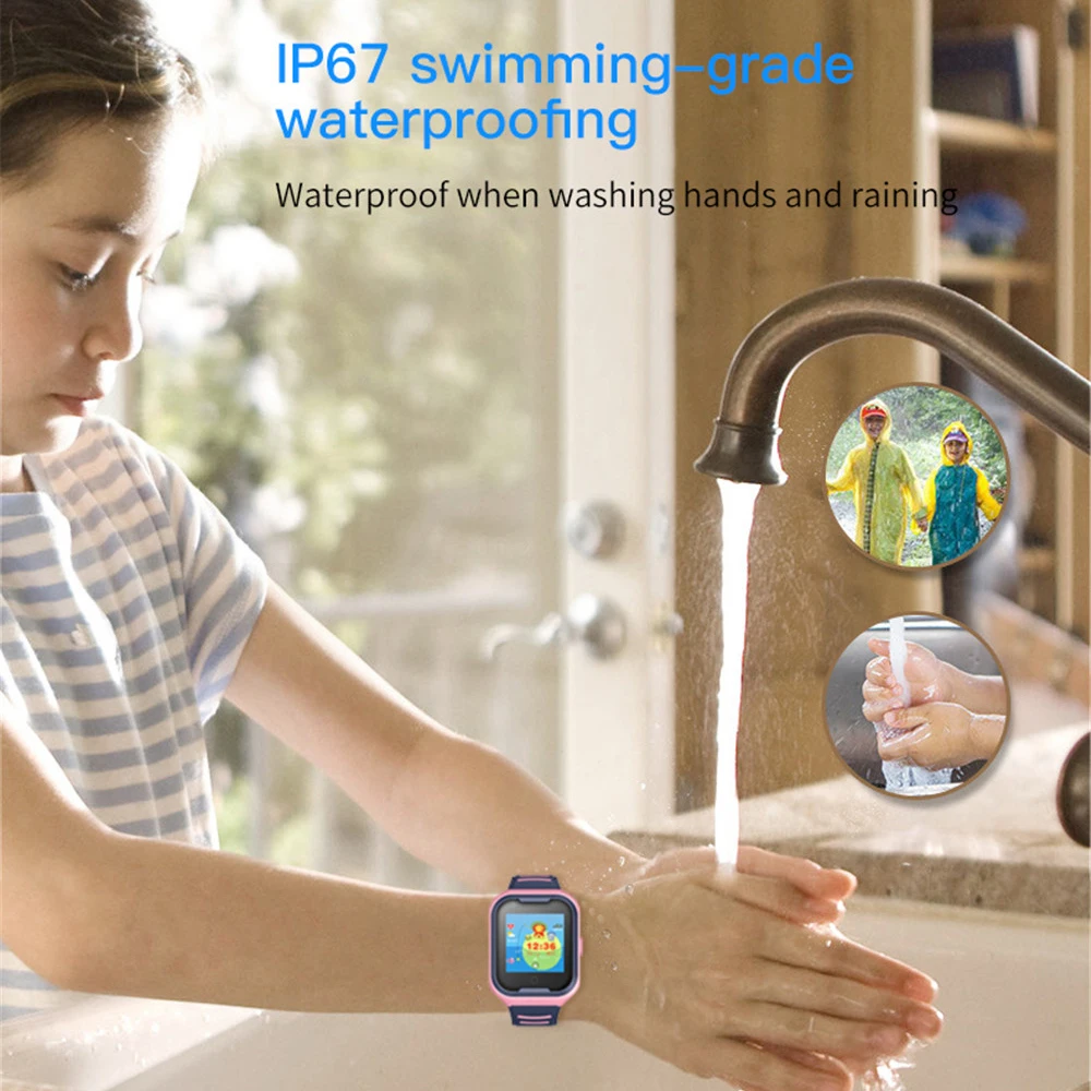 4G Children Smart Watch WIFI+GPS+ base station assisted positioning video call waterproof 630mah battery