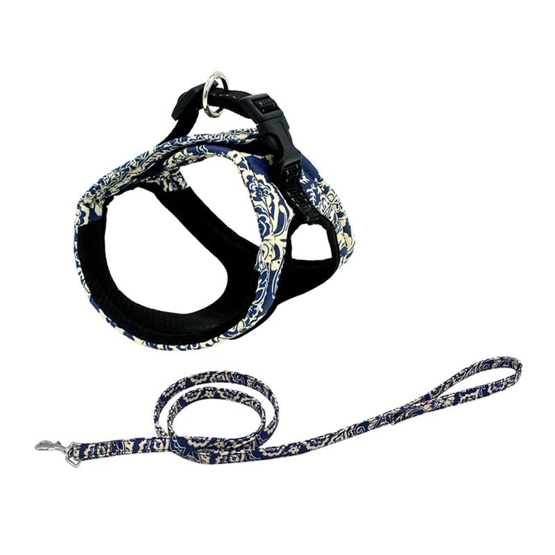 A4 Поводок для собак, регулируемый светоотражающий нейлоновый жилет, шлейка с поводком, светоотражающий набор, поводок для собак, поводок для прогулок, поводок для домашних животных, для хаски, Аляски - Цвет: A4