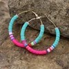 Multicolor Hoop Earrings for Women 2022 Fashion Female Girls Jewelry Polymer Clay Korean Earrings Cute Gifts ► Photo 1/6