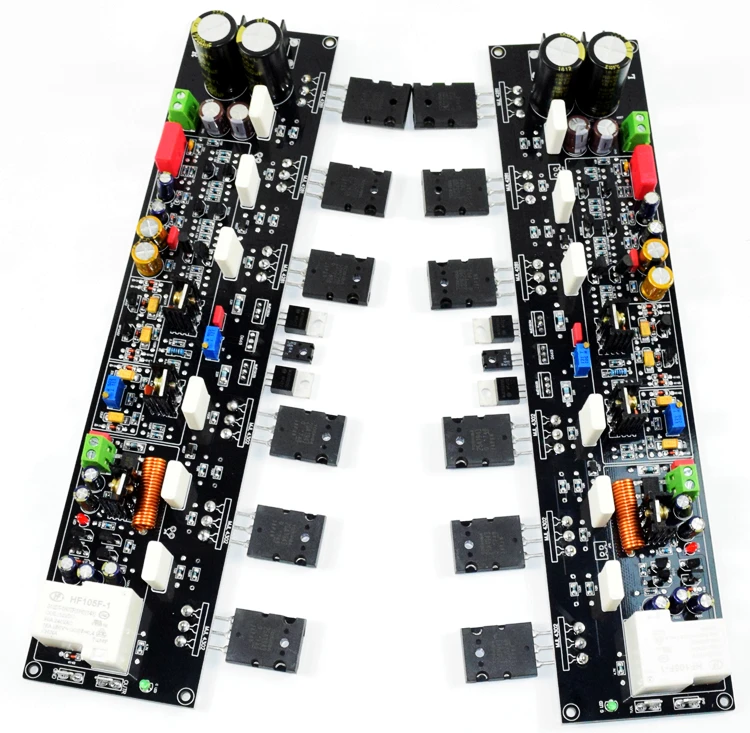 KSA50 2SA1943/2SC5200 + MJE15034/MJE15035 HIFI усилитель fever чистый послеклассный класс AB 250 Вт Плата