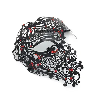 

2019 New Senior Metal Ball Half Face Mask Venetian Wrought Iron Ball Mask Halloween Masquerade Iron Party Cosplay Mask