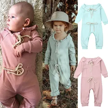 

0-24M Newborn Baby Girl Boys Warm Romper Long Sleeve Bodysuit Jumpsuit Clothes Outfits