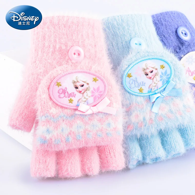 Детские перчатки для девочек Disney Frozen 2 теплые детские с мультяшными героями из