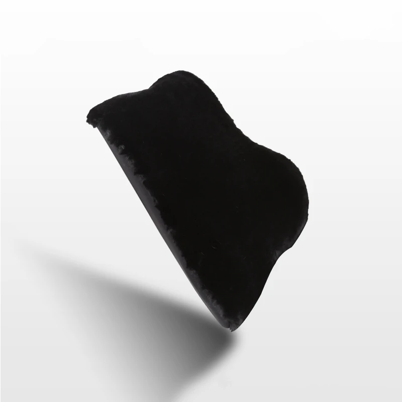 1 шт. плюшевый подголовник автомобиля подушка для шеи memory foam поясничная поддержка в автомобильных чехлах для сидений набор зимних автомобильных подушек аксессуары - Название цвета: 1pc Waist Black