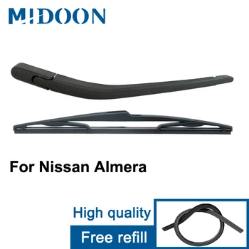 

MIDOON Wiper 14" Rear Wiper Blade & Arm Set Kit For Nissan Almera Hatchback MK2 N16 2000-2006 Windshield Windscreen Rear Window