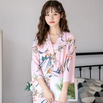 

New Nightgowns For Women Pajamas Set Gown Girls Half-sleeved Lounge Suit Sleepwear Vest+pant 3pcs Pyjamas Women Floral Homewear