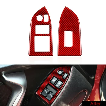 

Auto Button Cover Interior Window Switch Trim For Subaru BRZ Toyota 86 Red Car