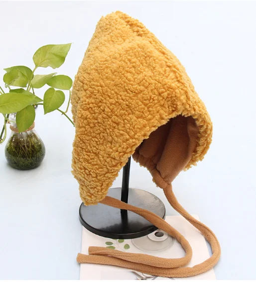 yellow Новинка зимы, женские вязаные шапочки из искусственного меха, шапка с черепом и сумки для девушек, уличная утолщенная теплая шапка s - Цвет: yellow