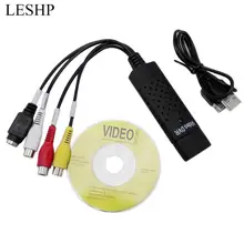 Adaptateur de Capture vidéo VHS DVR, USB 2.0, pour TV, DVD, appareil compatible avec windows 10, MAC IOS, lecteur gratuit