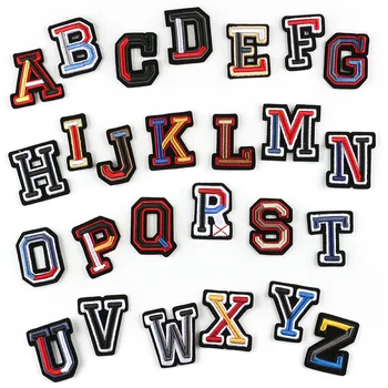 

High Quality Embroidery Colorful English Alphabet Letter Sew on Patch for Name Logo T-shirt Hat Jersey Backpack DIY Supplies
