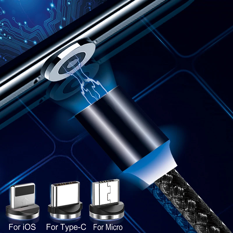Магнитный 8pin Micro USB Type C Кабель адаптер NOHON быстрая зарядка для iOS iPhone XR XS Max X Xiaomi Android