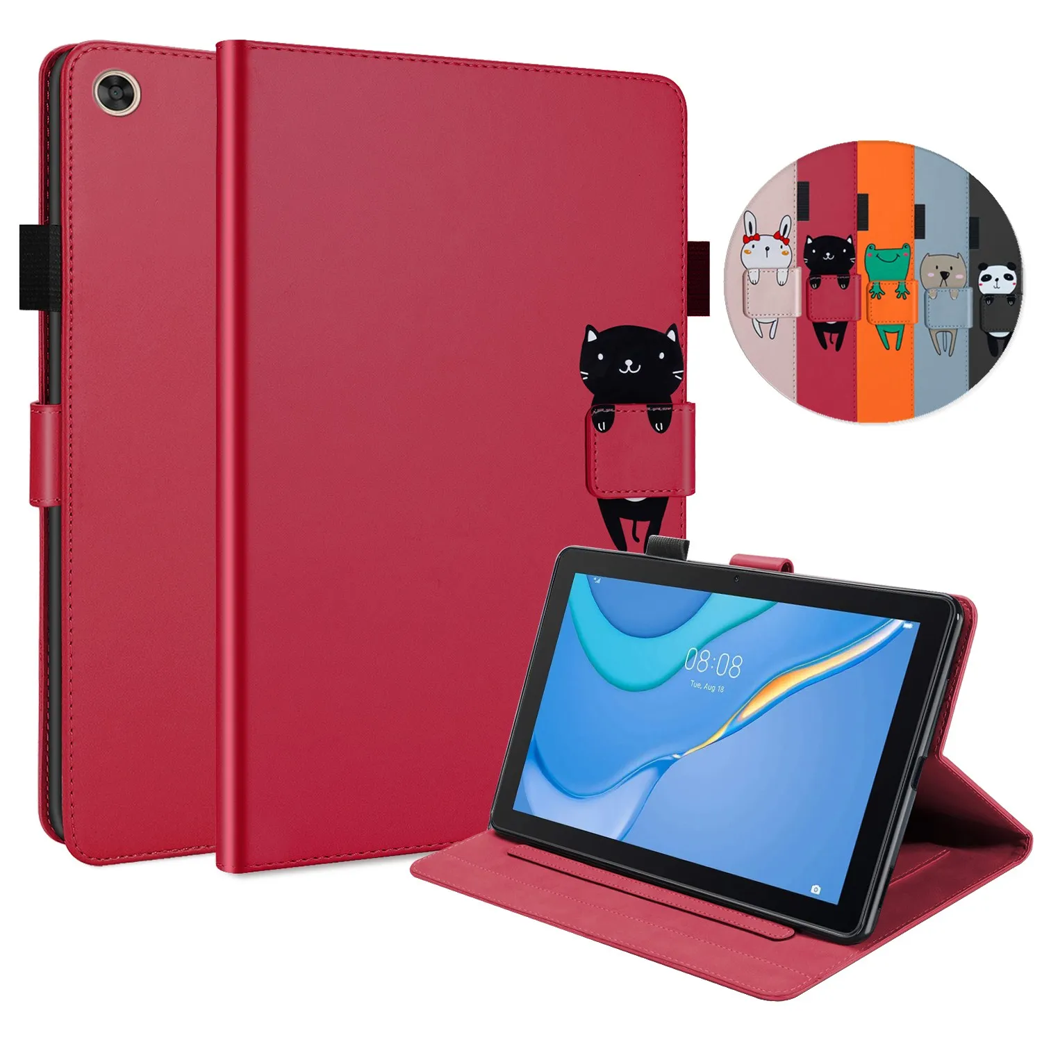 Custodia Per Huawei Matepad T10S 10.1 Pollici Ags3-L09 Simpatico Gatto Panda Dipinto Tablet Per Huawei Matepad T10S T 10S Custodia Cover