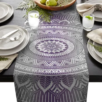 

Table Runners Hippie Mandala Art Bohemian Modern Table Runner Cloth Rectangle Dining Decoration for Wedding Party Home Office