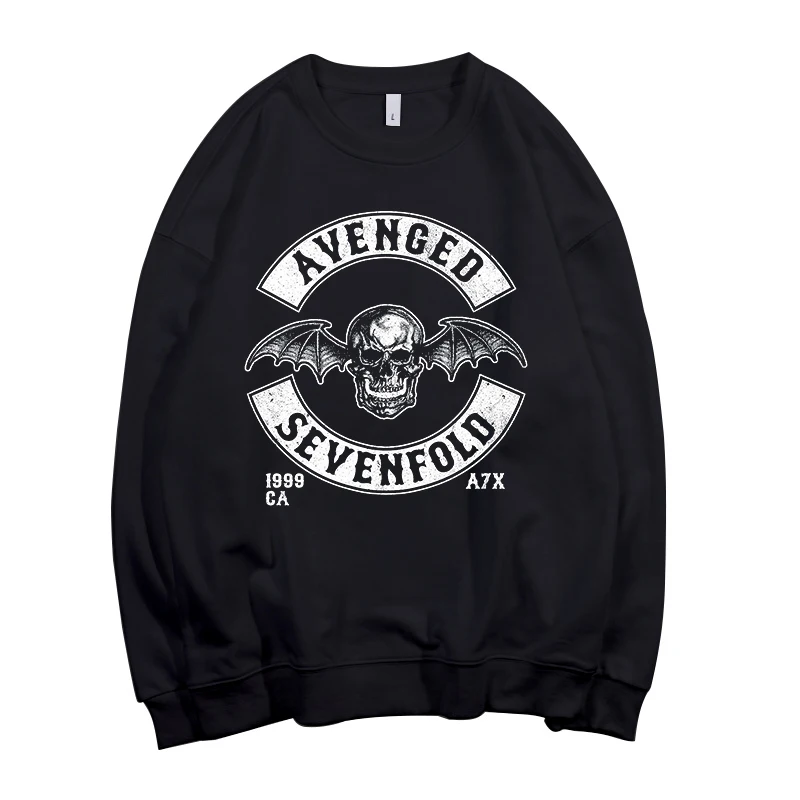 12 вариантов дизайна Avenged Sevenfold Pollover Толстовка Черный Рок толстовки Панк Рокер уличная флисовая череп A7X тяжелый металл