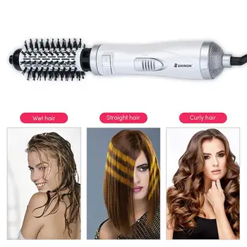 

Hot air Brush 2 in 1 Multi-Function Straight Curly Hair Electric Comb Hair Dryer Hair Curling Straightening Styling Negative