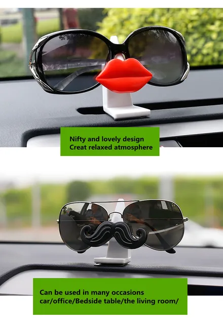 Dashboard Car Sunglasses Holder Case Glasses Stand Ornaments Car Decor  Accessory