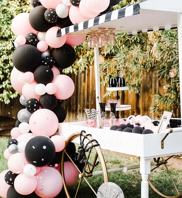 Pink Black Party Decorations Gold Balloons  Black Gold Pink Birthday  Decorations - Ballons & Accessories - Aliexpress