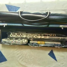 Профессиональный музыкальный инструмент с флейтой 17 E-Key, серебряный C Tune, широко используемая флейта с золотым мундштуком