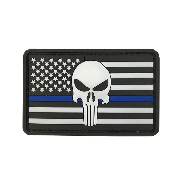 Thin Blue Line Punisher – Morale Patch® Armory