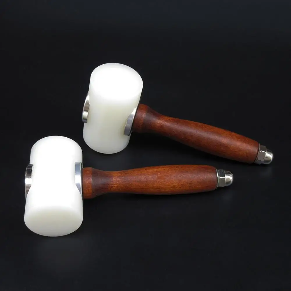 

New T Shape Leather Carving Hammer Wood Handle Nylon Leather Carving Mallet DIY Craft Tool
