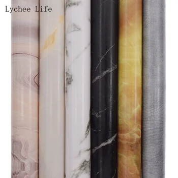 

Lychee Life A4 Stone Printed Faux Synthetic PU Leather Sheets Fabric For Sofa Bags Home Decoration