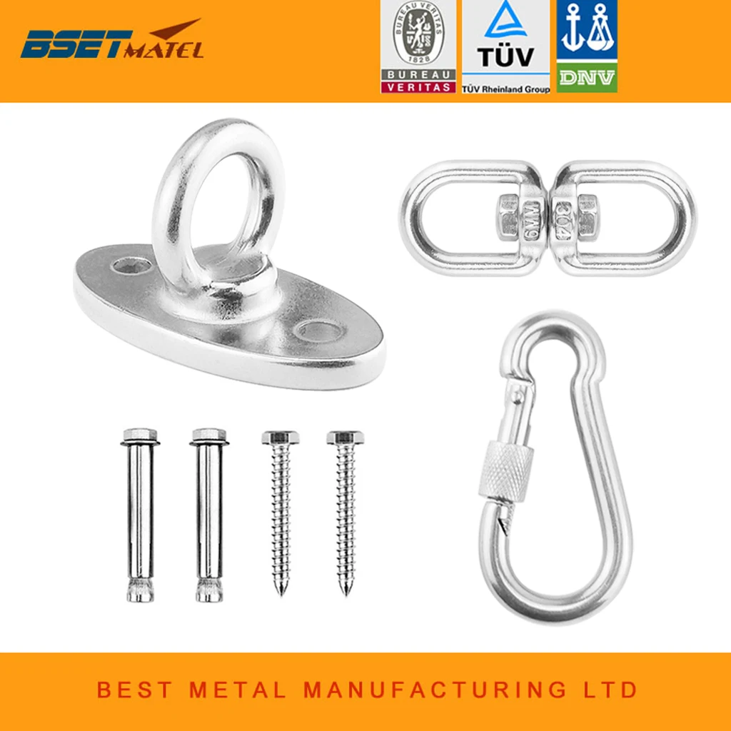 

2204 lbs Capacity Wall Ceiling Mount Bracket Suspension Strap Trainer Yoga Swing Hanging Hardware Battle Ropes Woss Olympic Ring